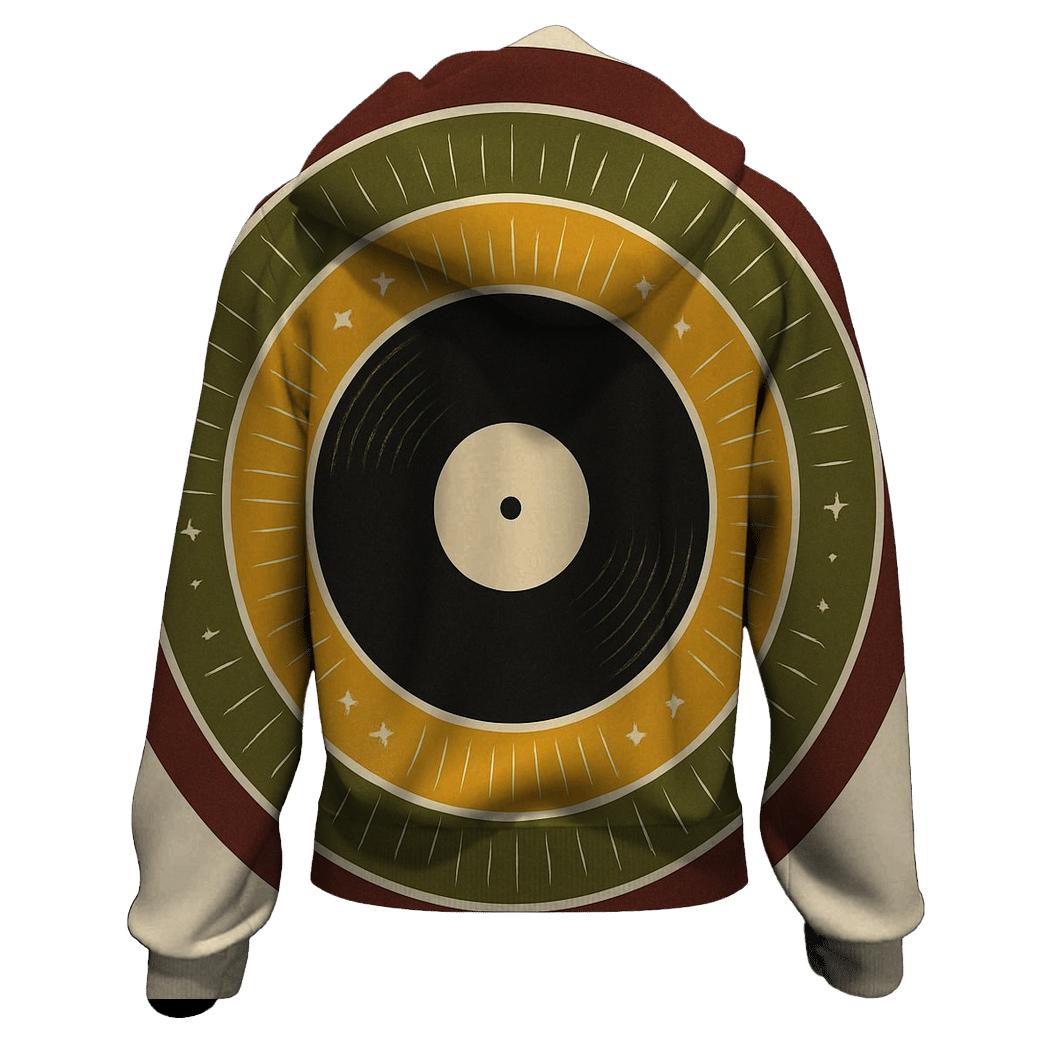 Sunburst Vinyl Label heavyweight hoodies