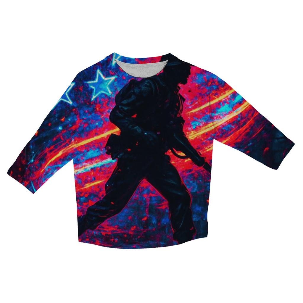 Neon Stars Streetflight fashion 3/4 sleeve shirts