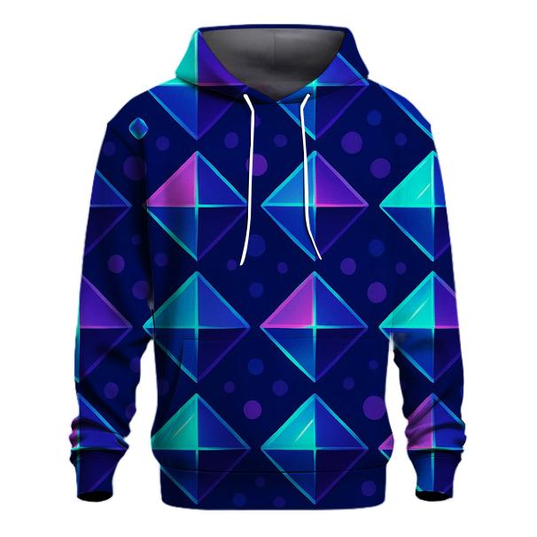 Disco Prism Grid embroidered hoodies