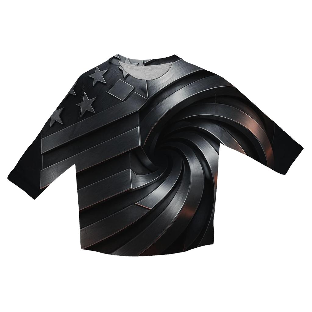 Metallic Stripes Engine personalized 3/4 sleeve tees