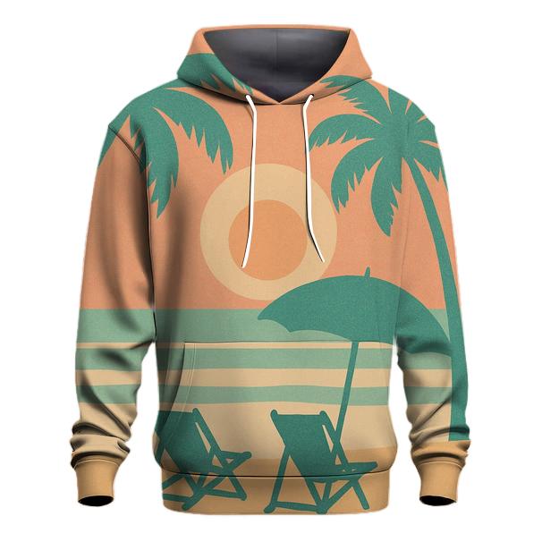 Retro Palm Beach designer hoodies