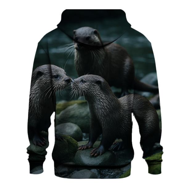 River Bend Otter Play zip-up hoodies
