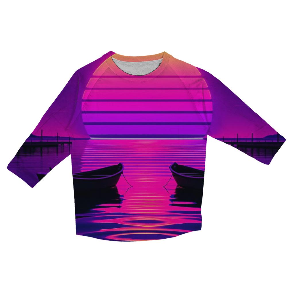 Neon Sail Reflection custom 3/4 sleeve shirts