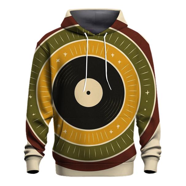 Sunburst Vinyl Label printed hoodies