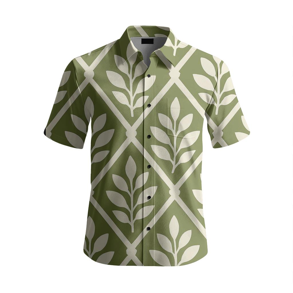 Botanical Trellis Mix branded embroidered shirts