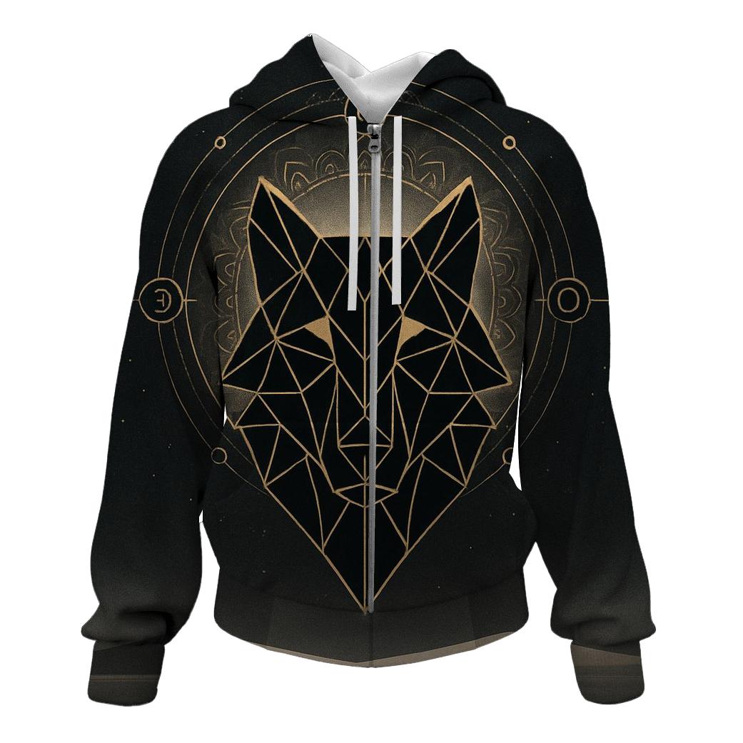 Sacred Geometry Lupus premium hoodies