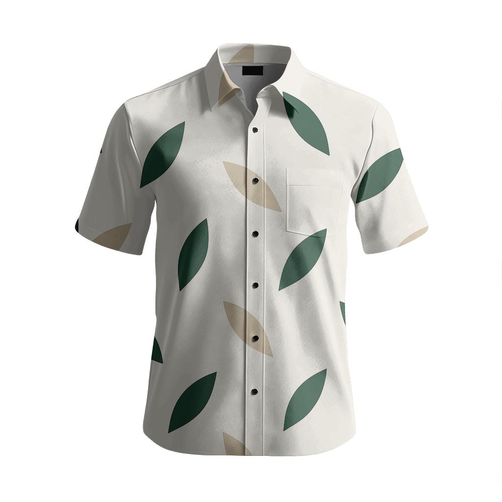 Minimal Leaf Scatter stylish threadwork shirts