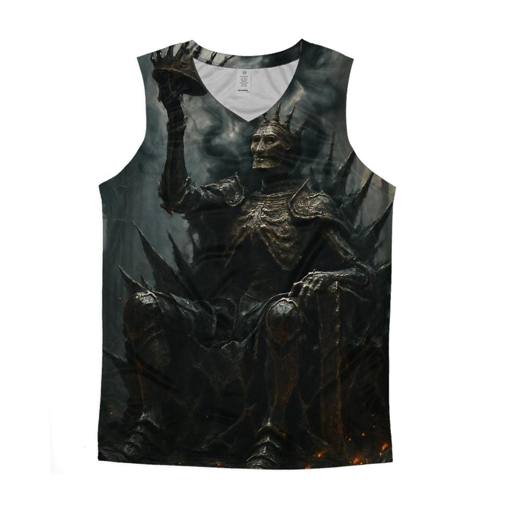 Ashen Throne Of The Skeleton King sports performance tank tops