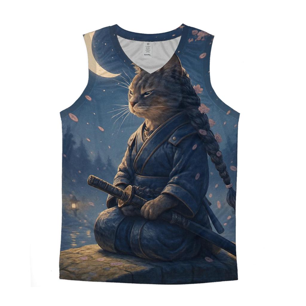 Starlit Samurai Cat designer workout tanks