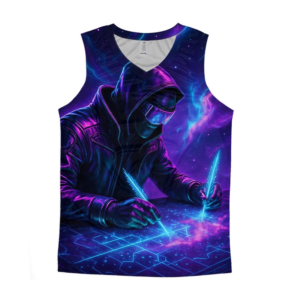 Neon Aurora Cartographer stylish racerback tanks