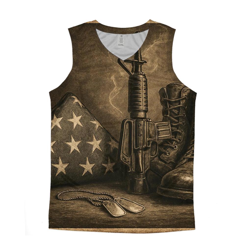 Folded Valor Still Life custom tank tops