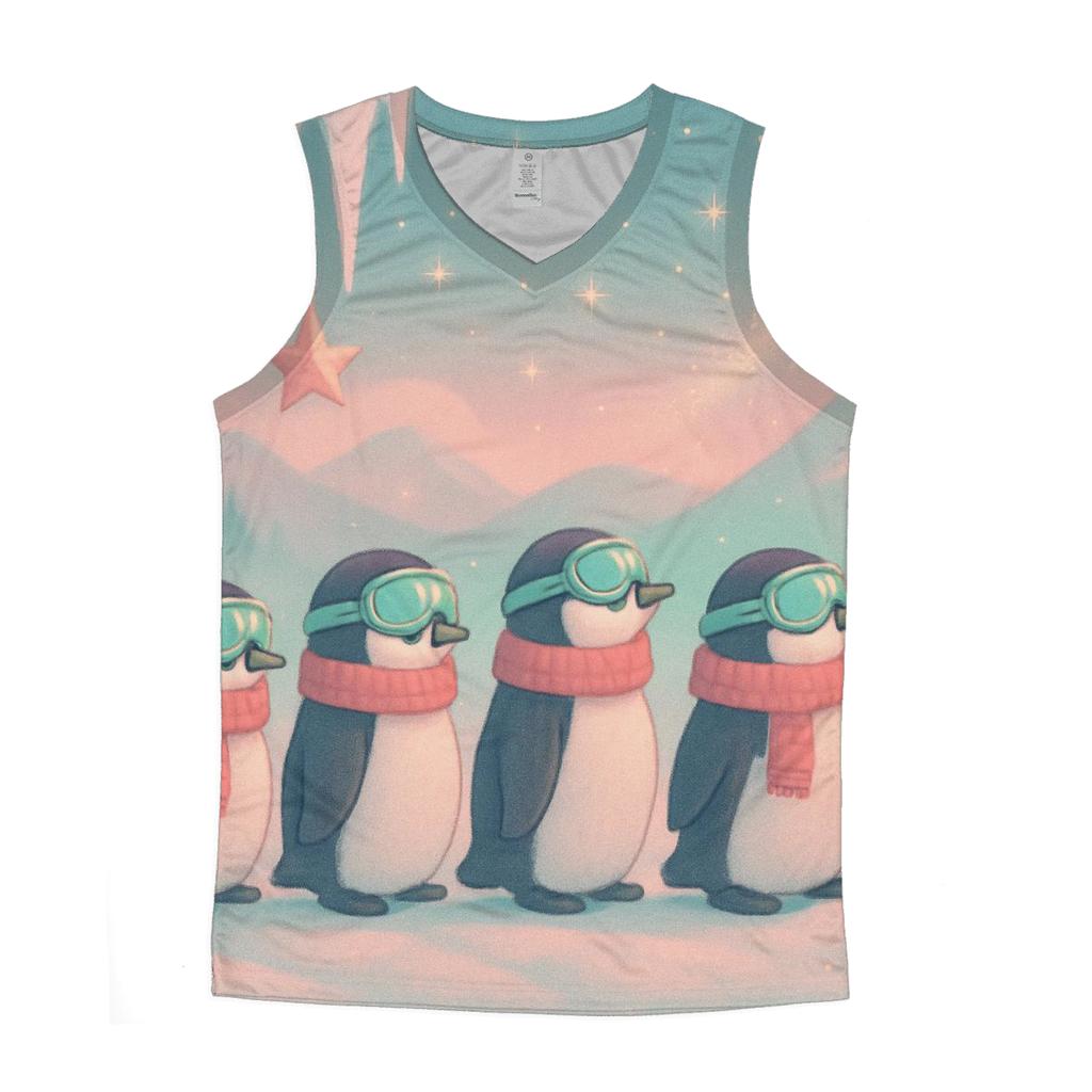 Penguin Ski Patrol personalized athletic tanks