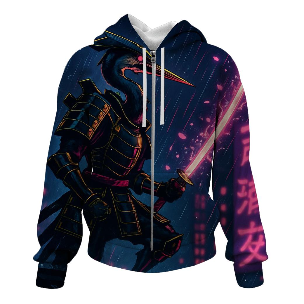 Photon Samurai Heron graphic hoodies