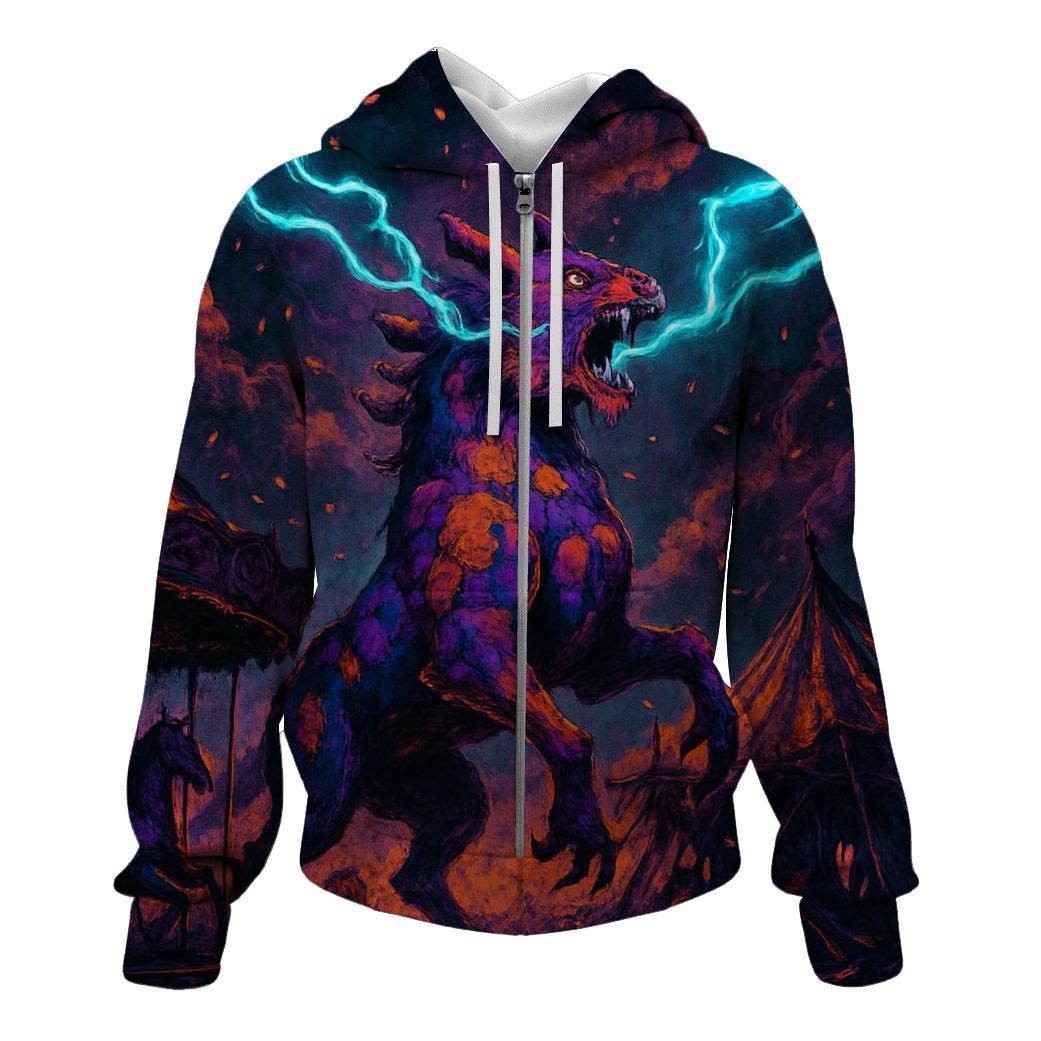 Thunder Carnival Beast graphic hoodies
