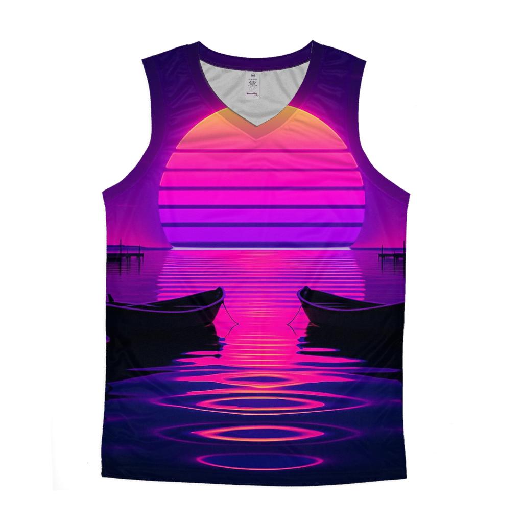 Neon Sail Reflection designer workout tanks