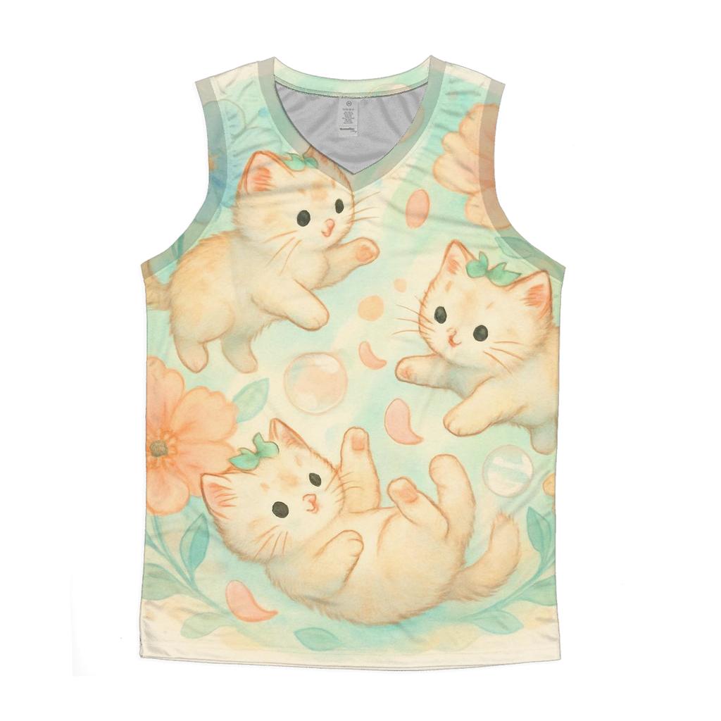 Botanical Dream Kittens sports performance tank tops
