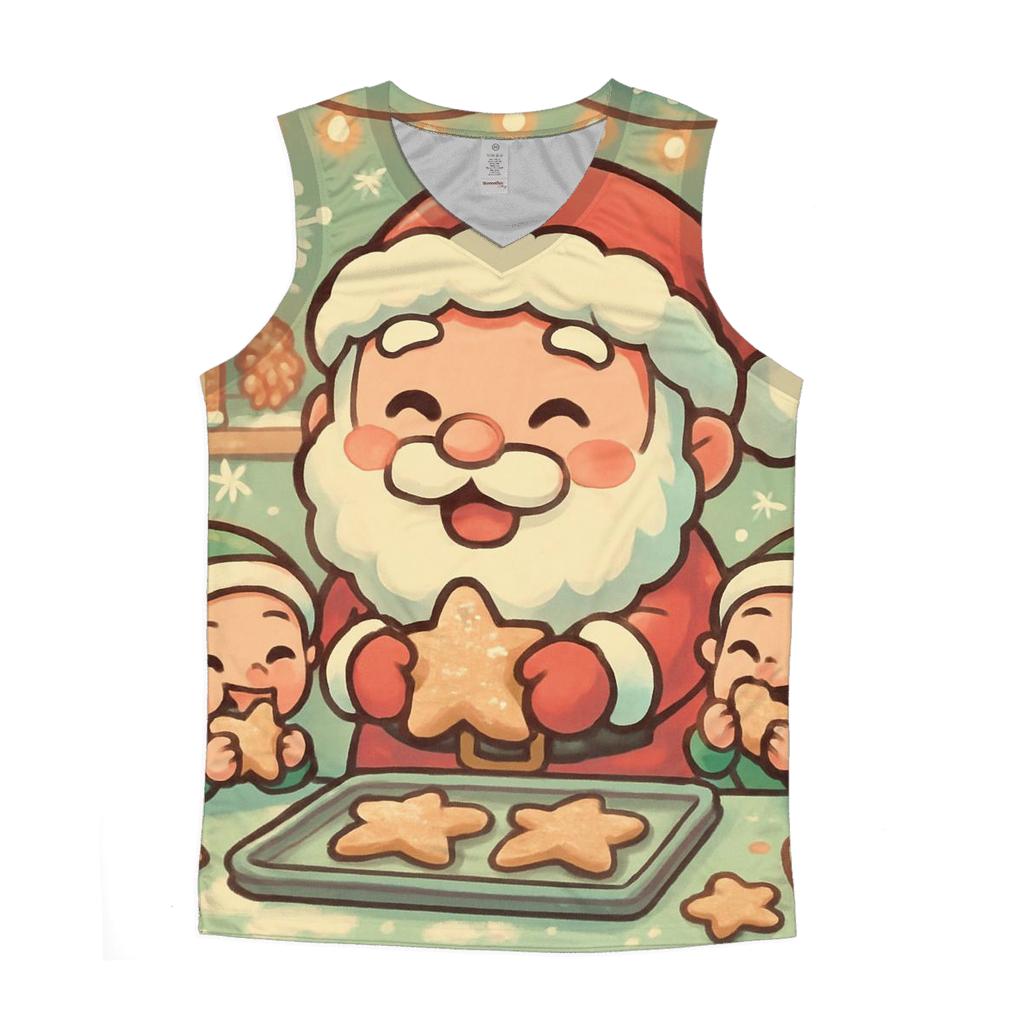 Chibi Cookie Chef Santa stylish racerback tanks