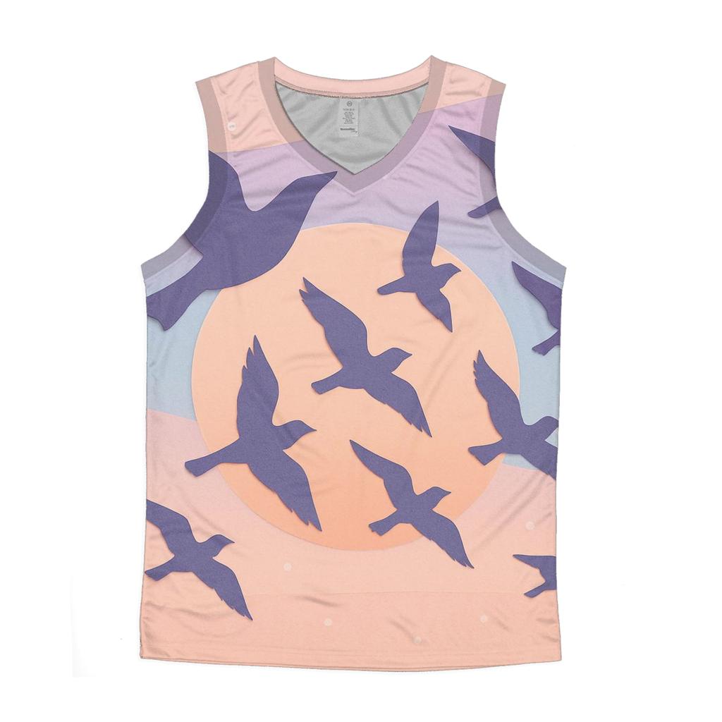 Paper Crane Sundown personalized athletic tanks