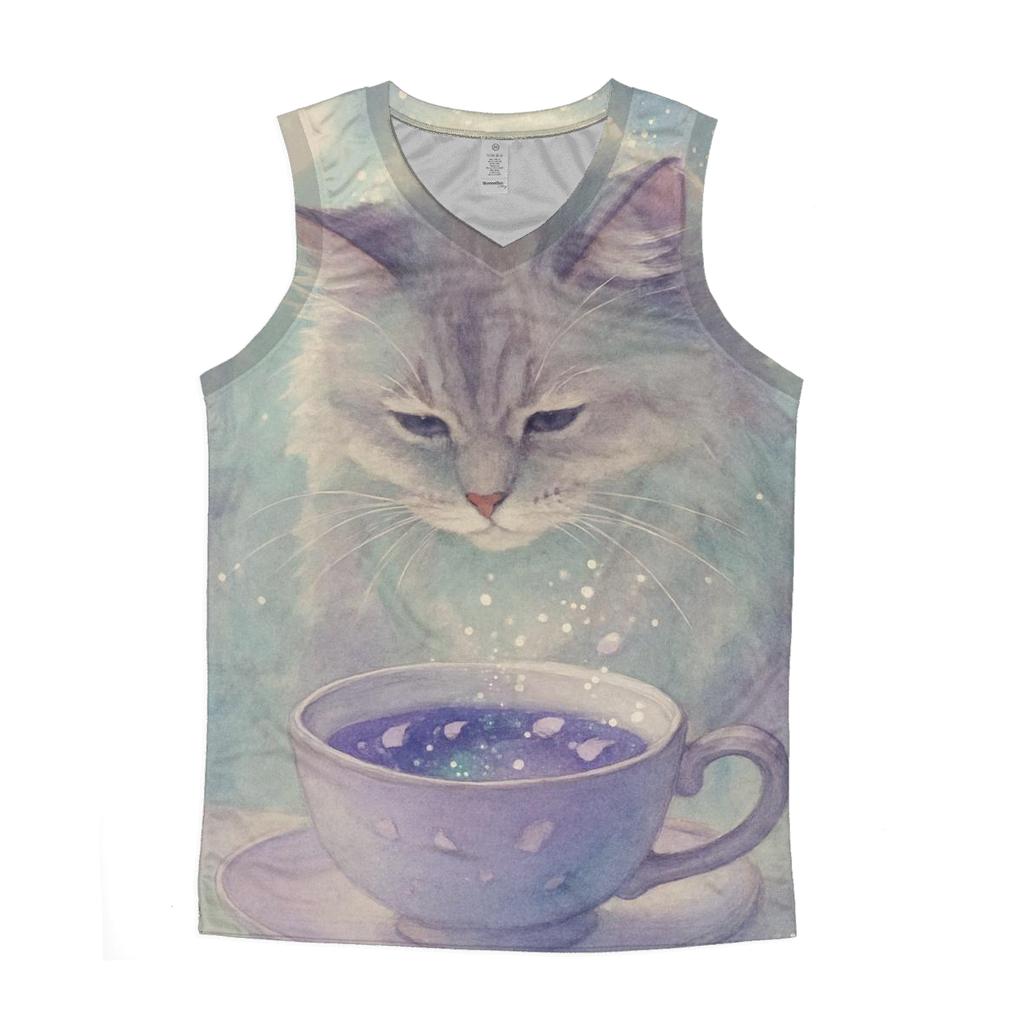 Tea Leaf Oracle Cat personalized athletic tanks