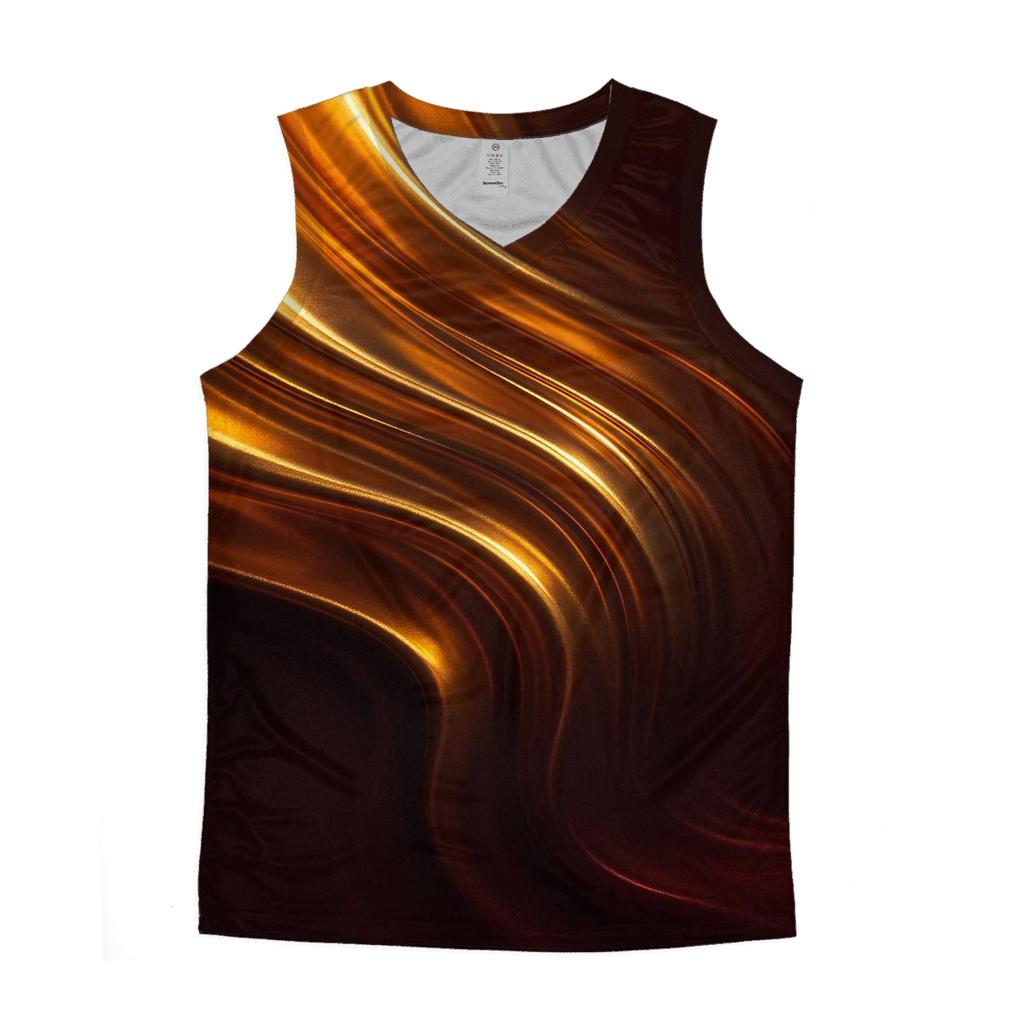Gilded Twilight Cascade sports performance tank tops