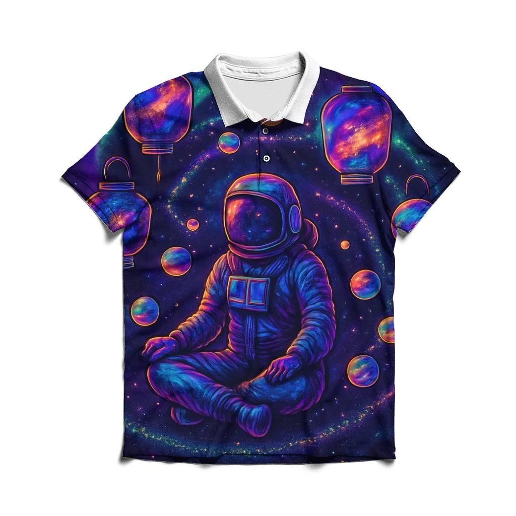 Orbiting Lanterns branded logo polo shirts