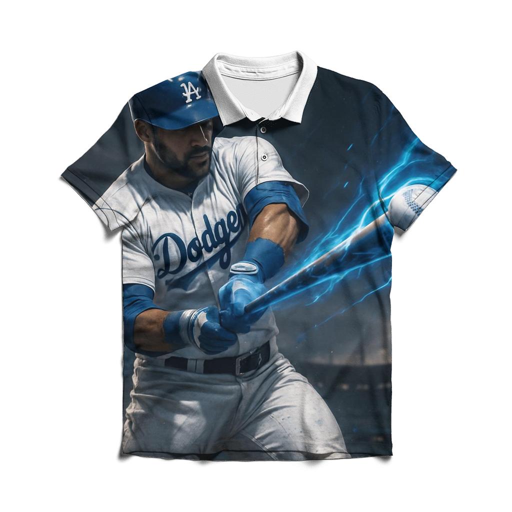 Blue Lightning Swing personalized polo shirts