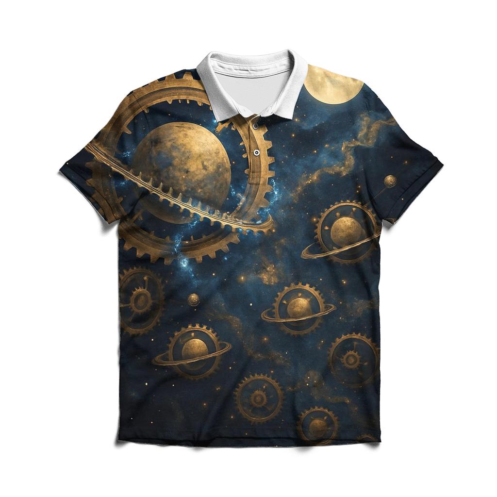Clockwork Nebula casual sports polo shirts
