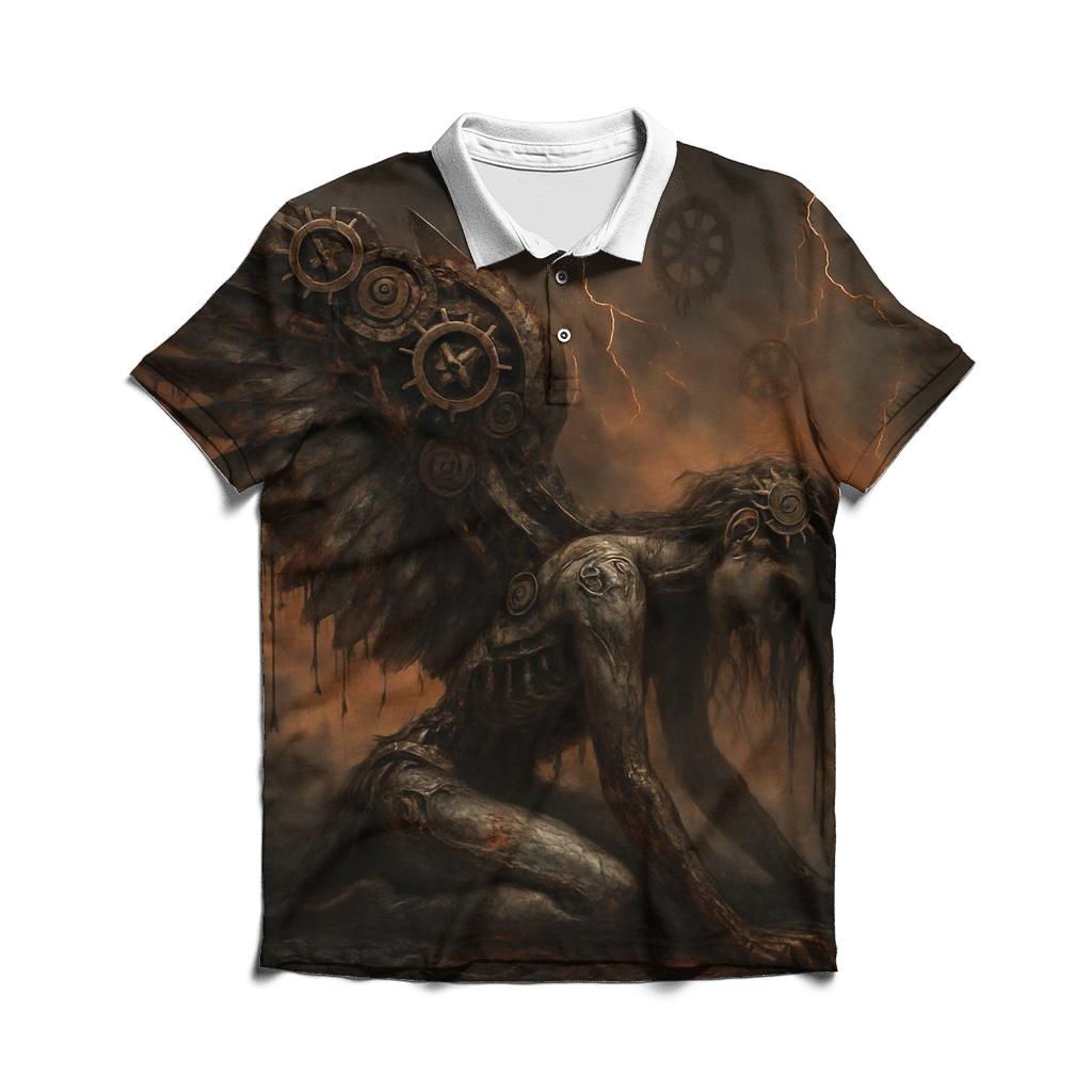 Fallen Angel Of Ash And Iron classic pique polos