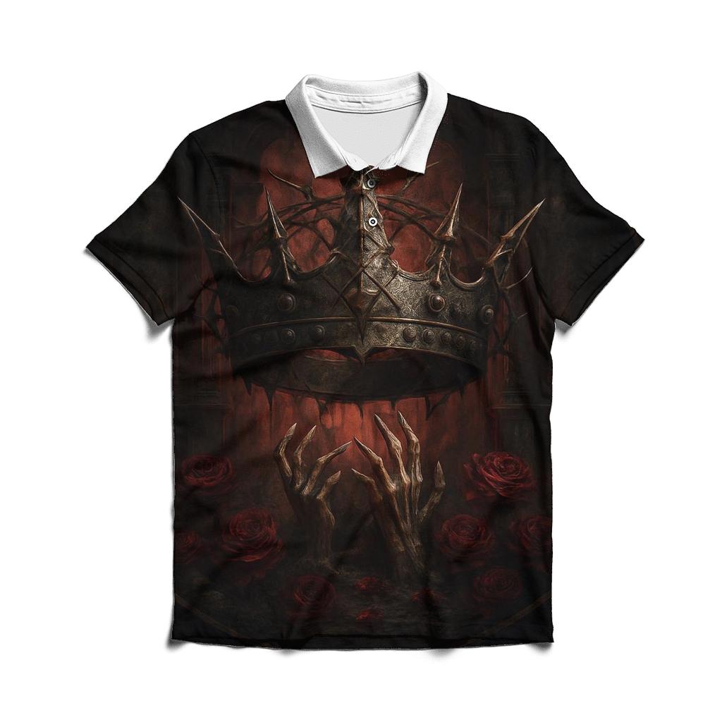 Decaying Crown Of The Iron Wastes designer slim fit polos