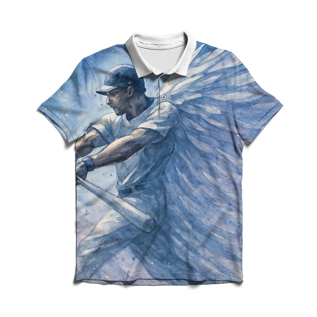 Blue Jays Feathered Batter Mid Swing custom polo shirts