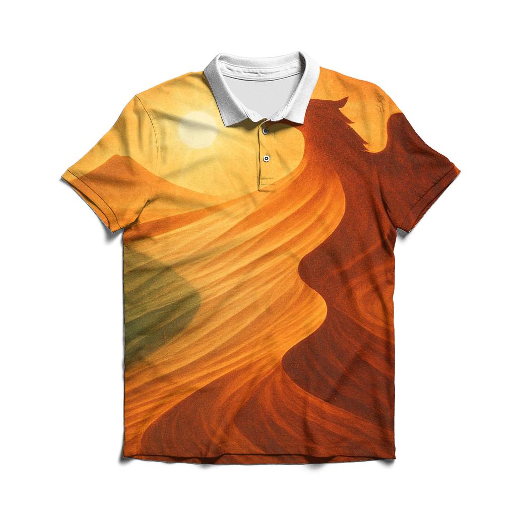 MexicoDesertMerge custom polo shirts