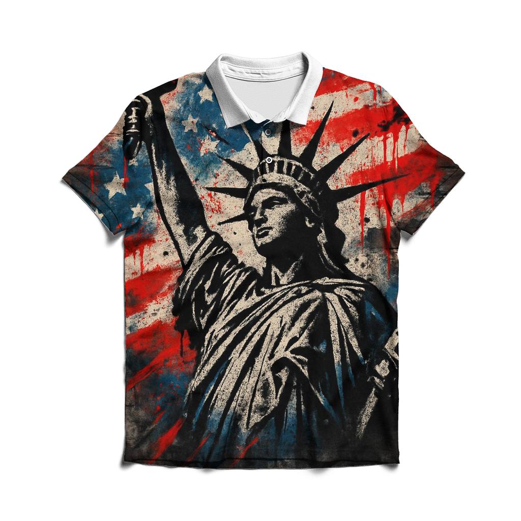 Graffiti Liberty Pulse personalized polo shirts