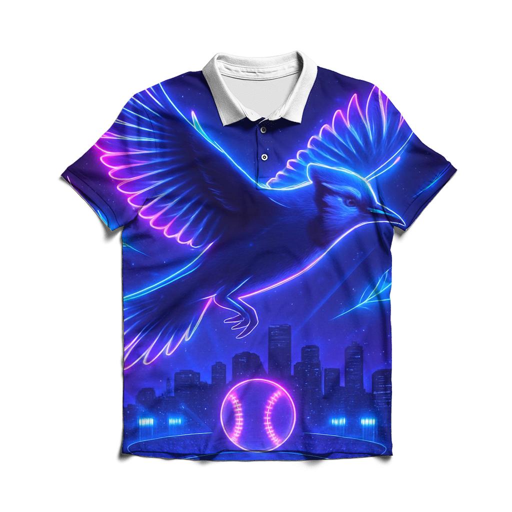 Blue Jays Midnight Soar embroidered polo tops