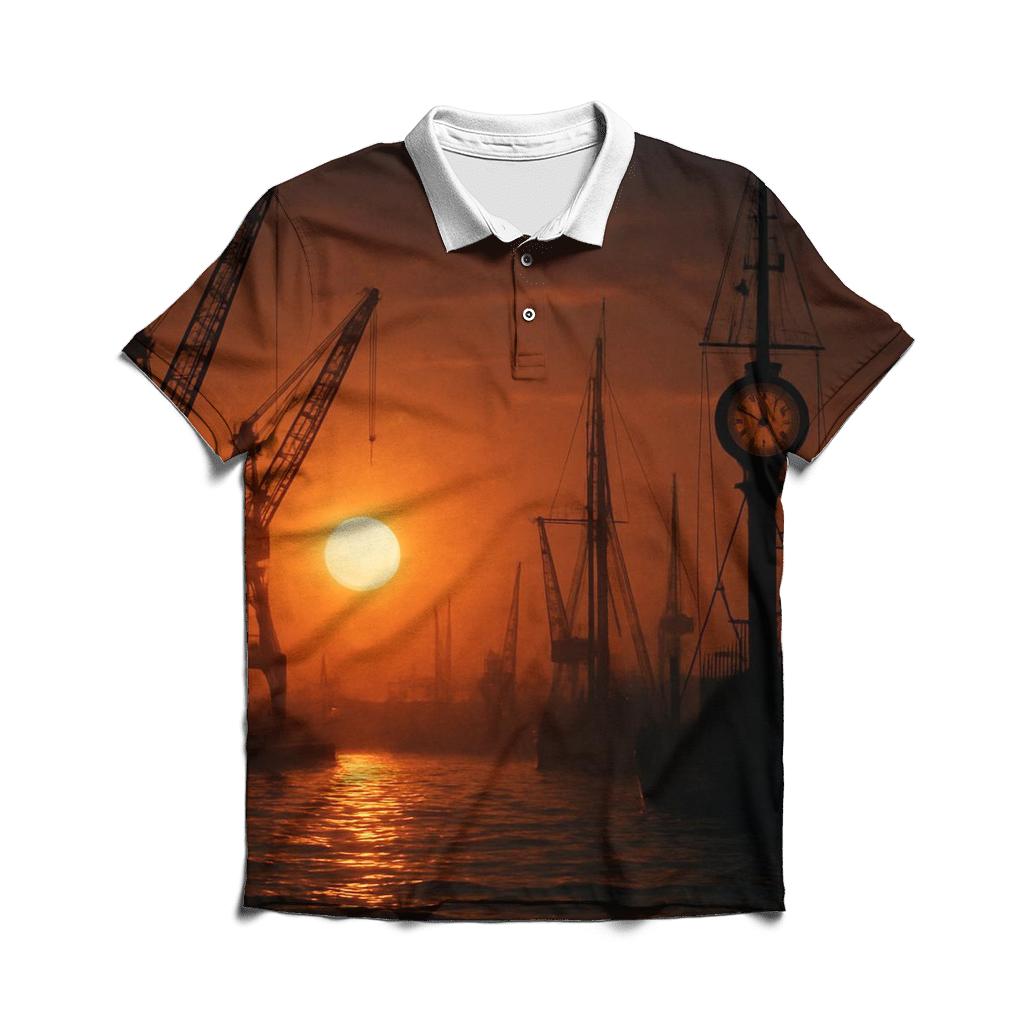 Ember Harbor Clockwork premium cotton polo shirts