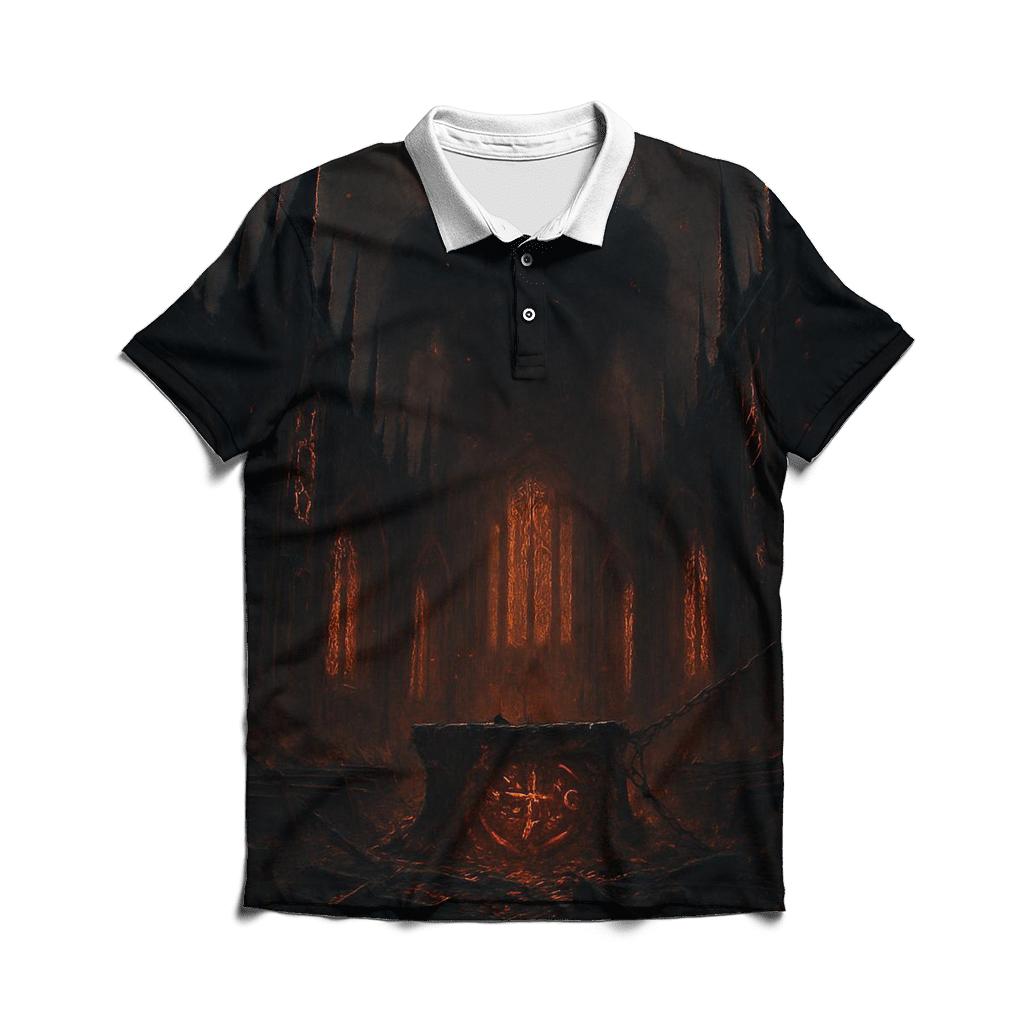 Cathedral Of Iron And Ember premium cotton polo shirts