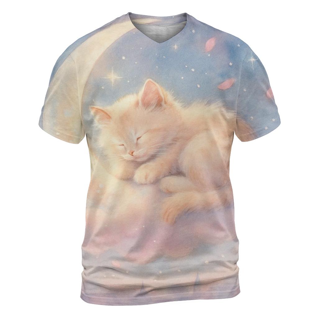 Moonlight Cloud Kitten designer pattern shirts