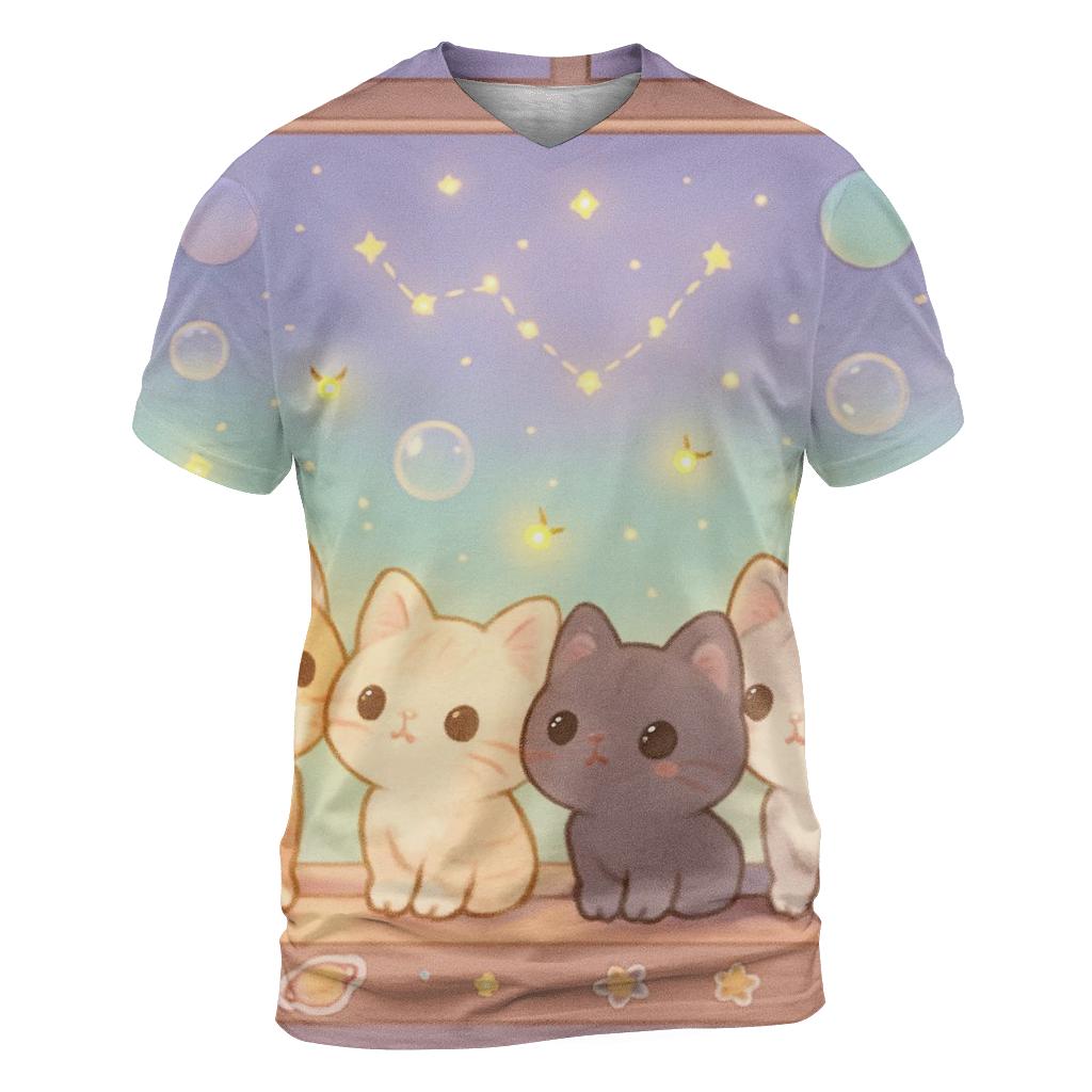Stargazer Window Kittens statement graphic shirts