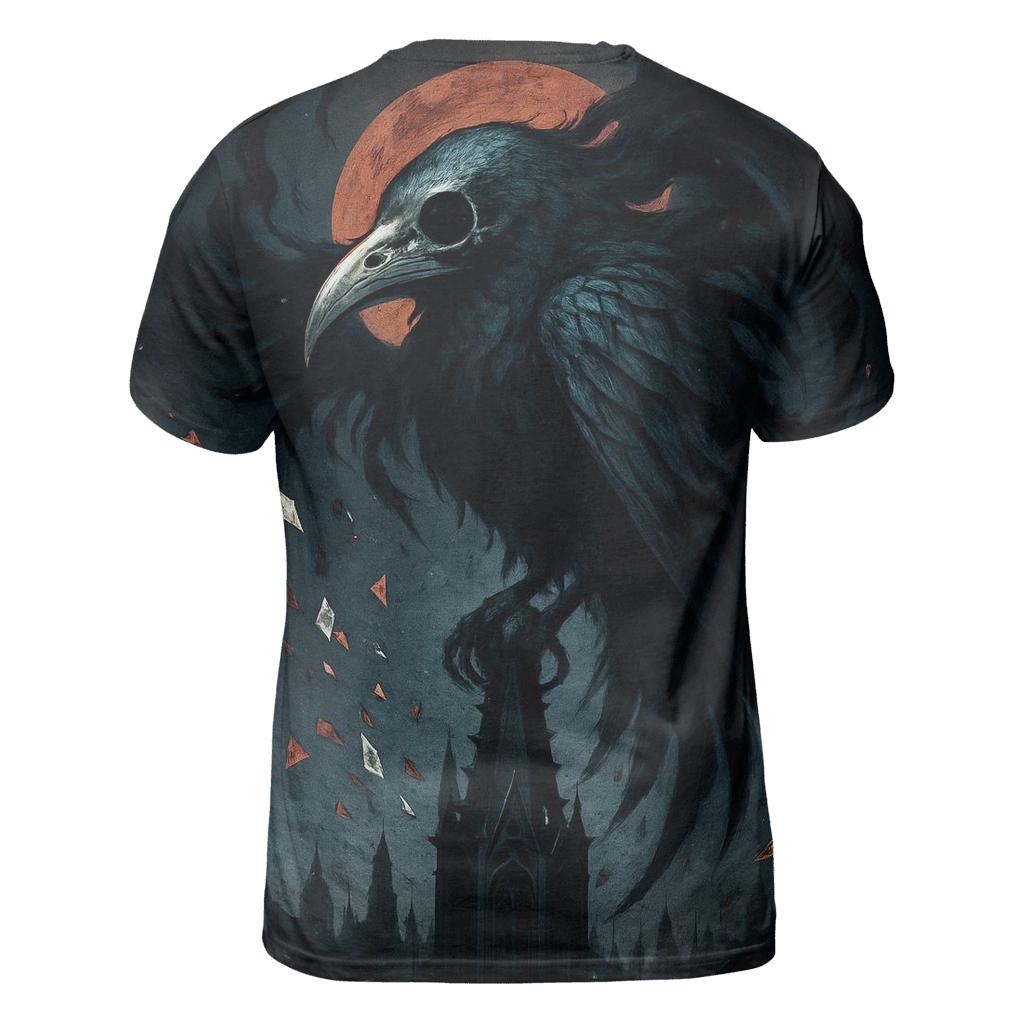 Raven Of The Bloodmoon Spire vibrant all-over design tees