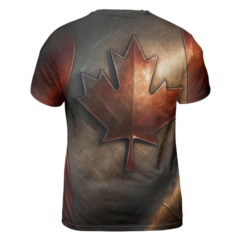 CanadaMapleMetal vibrant all-over design tees