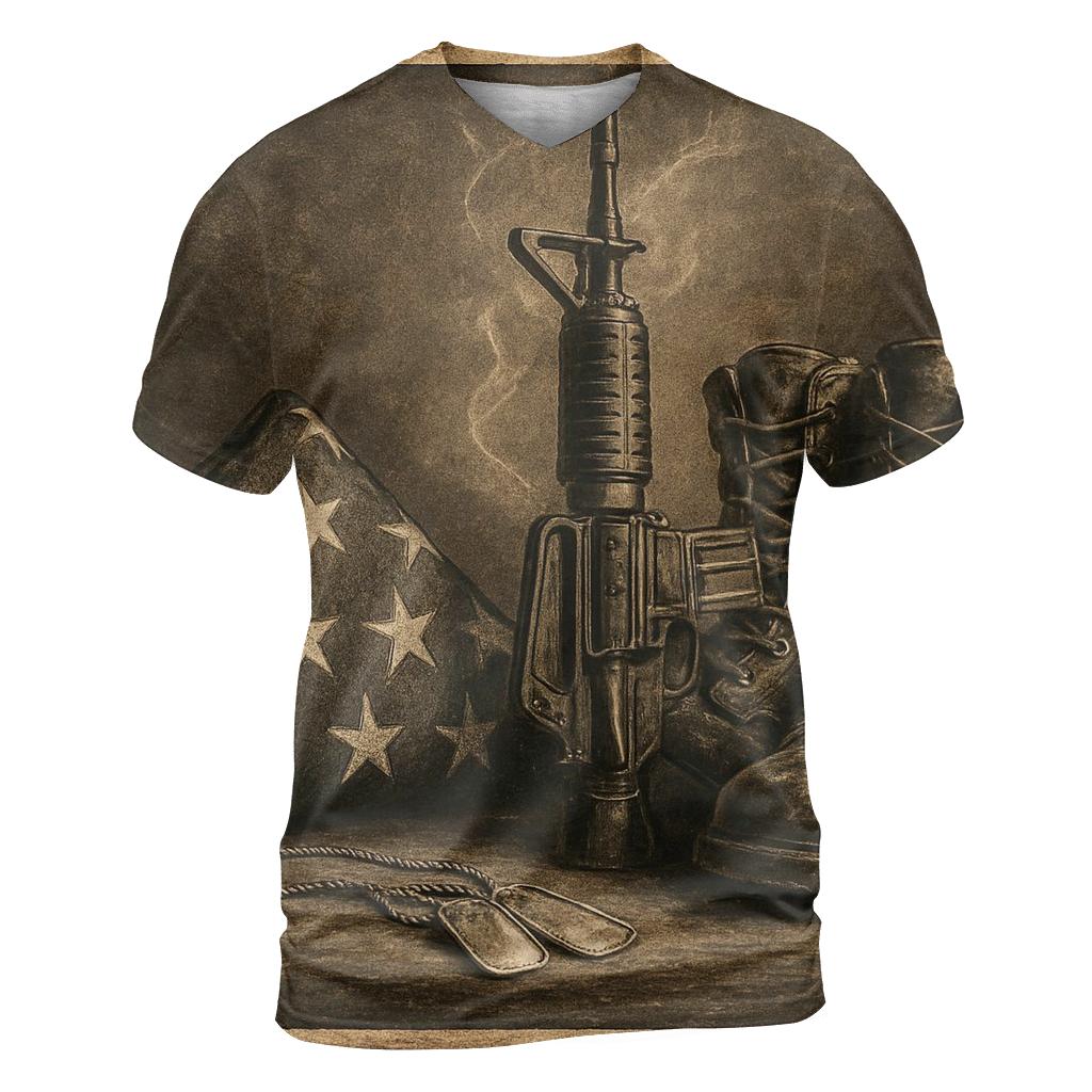 Folded Valor Still Life statement graphic shirts