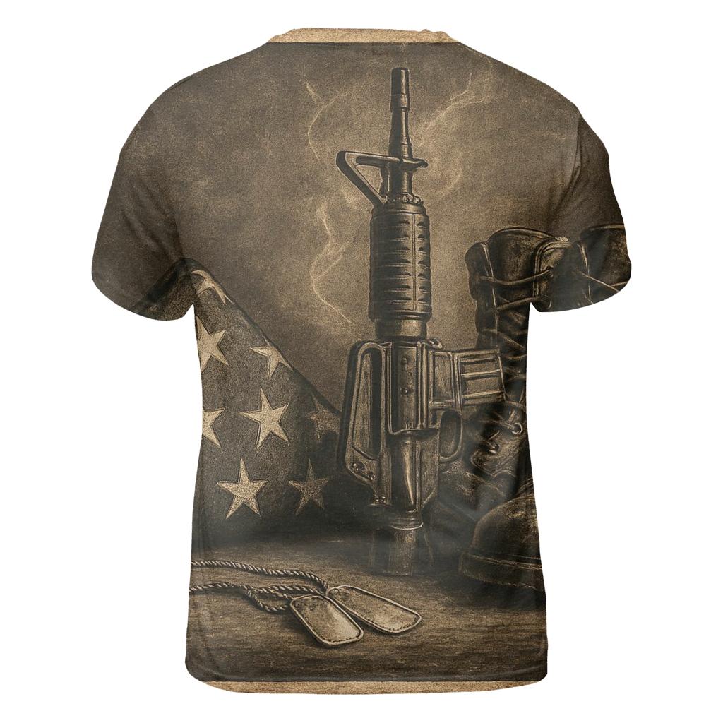 Folded Valor Still Life statement graphic shirts