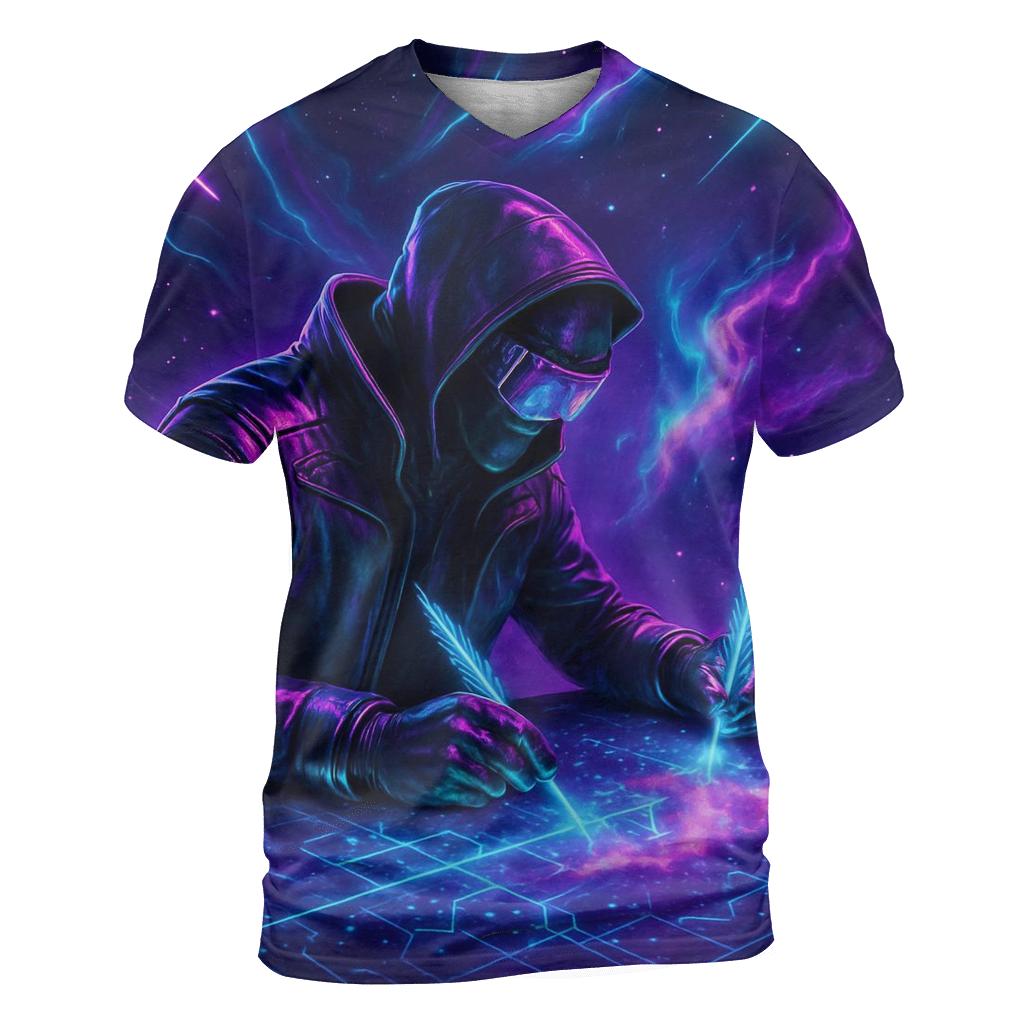 Neon Aurora Cartographer trendy printed shirt styles