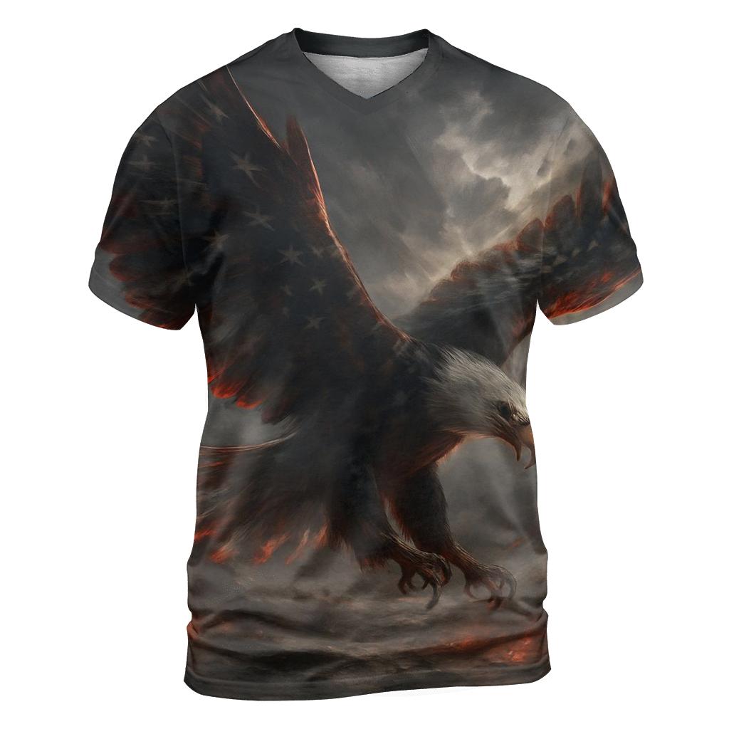 Eagle Over Watch artistic all-over print tops