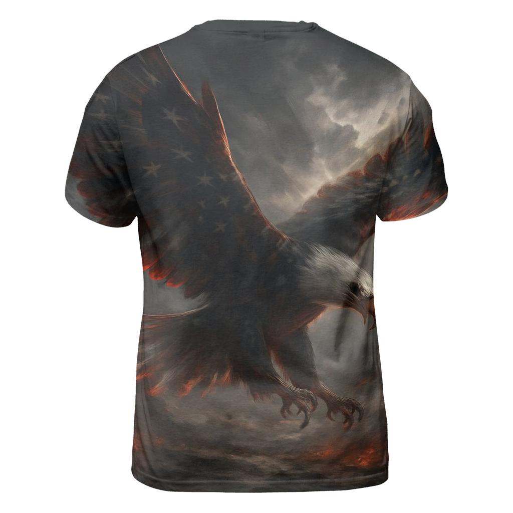 Eagle Over Watch artistic all-over print tops