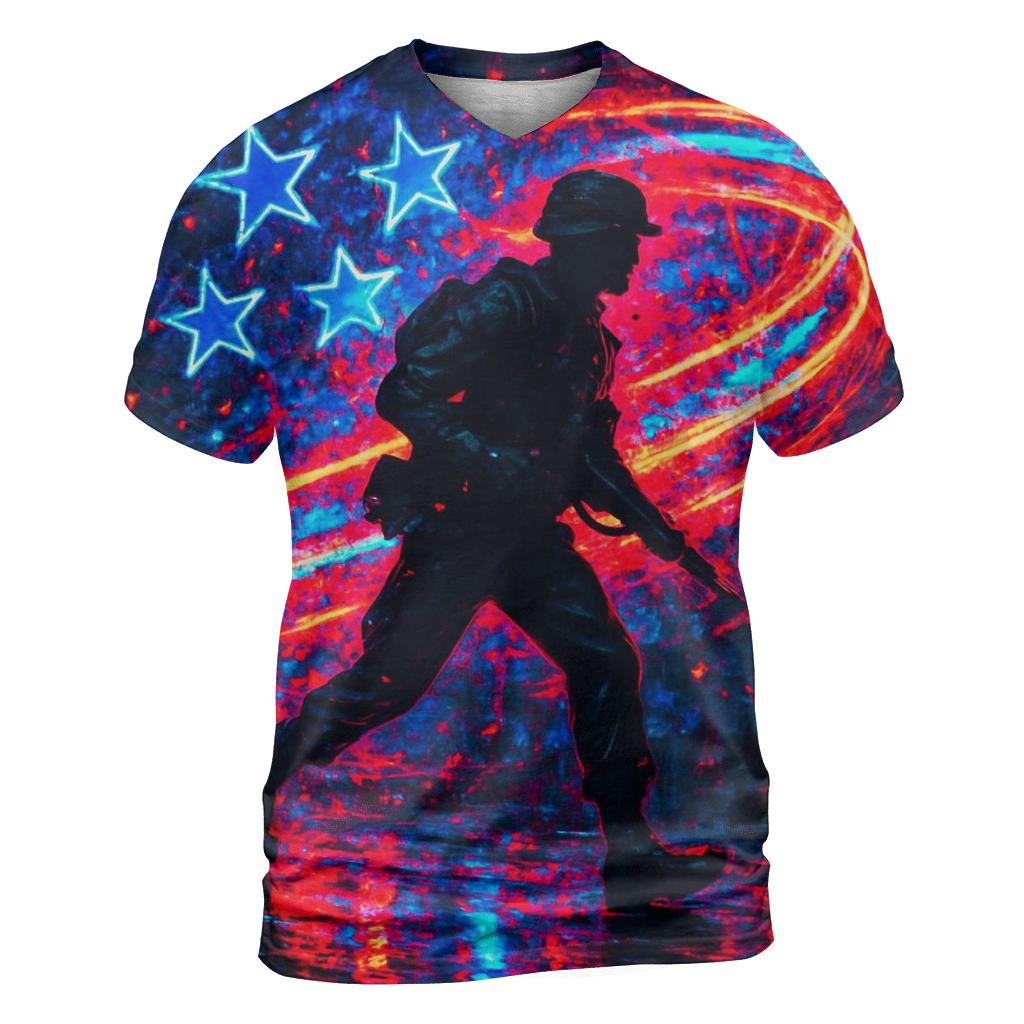 Neon Stars Streetflight trendy printed shirt styles