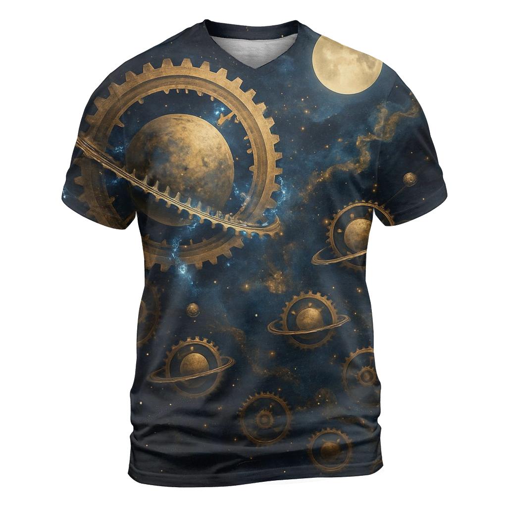 Clockwork Nebula creative print fashion shirts