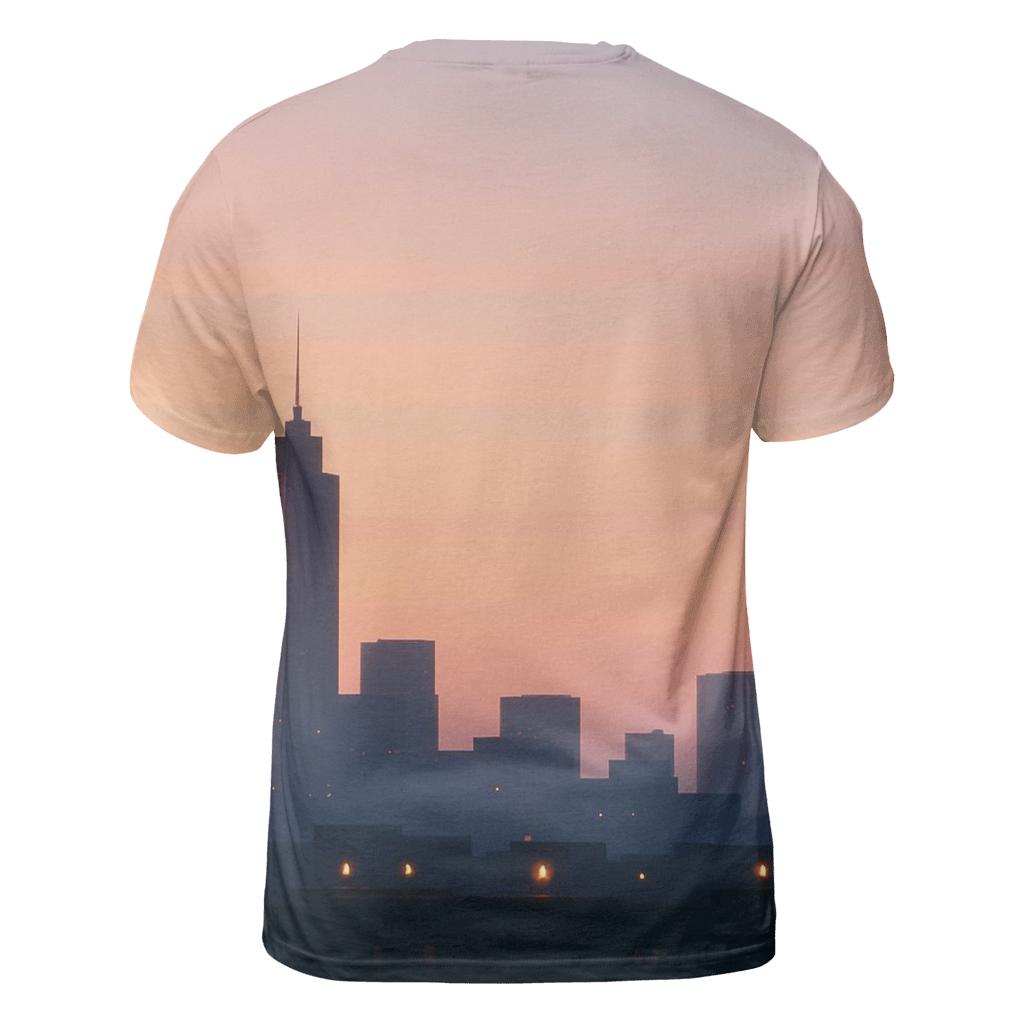 Lantern Skyline Golden Hour creative print fashion shirts
