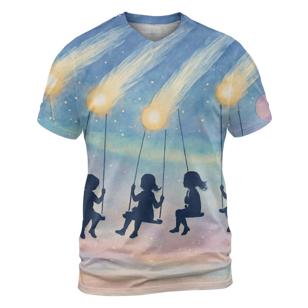 Starlit Playground creative print fashion shirts