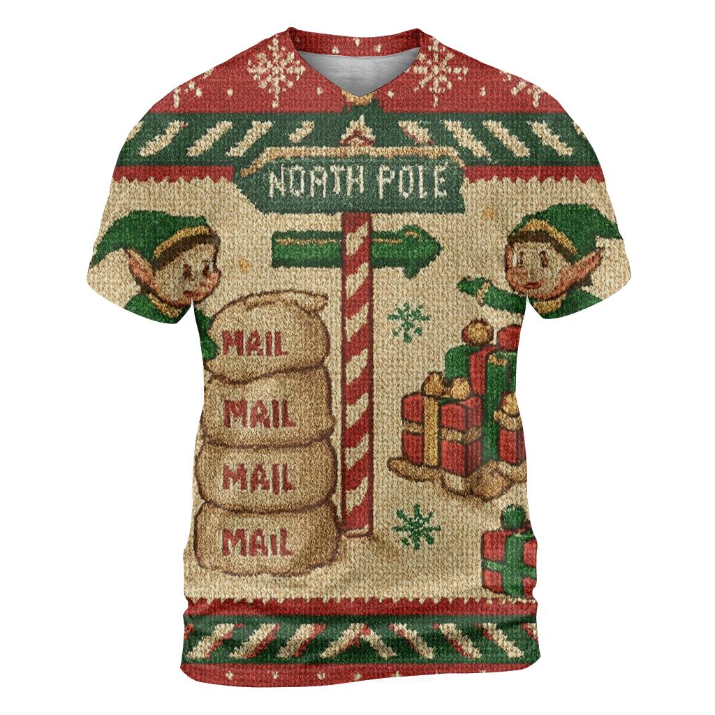 North Pole Mailroom Chaos personalized full print shirts