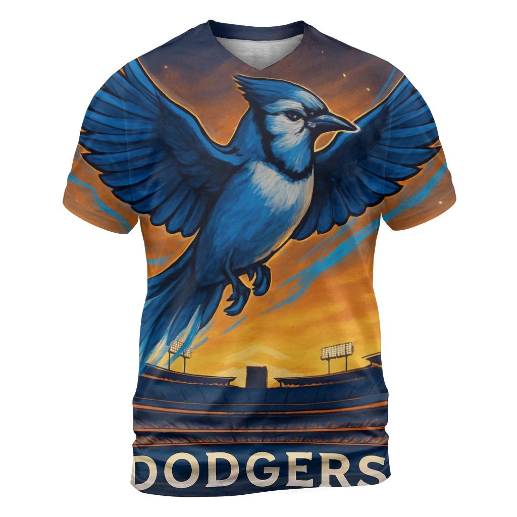 Dove Over Dodger Field unique graphic print tees